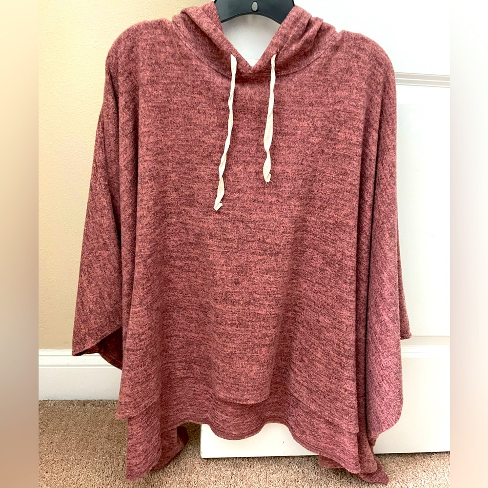 Amadi Drawstring Hooded Poncho